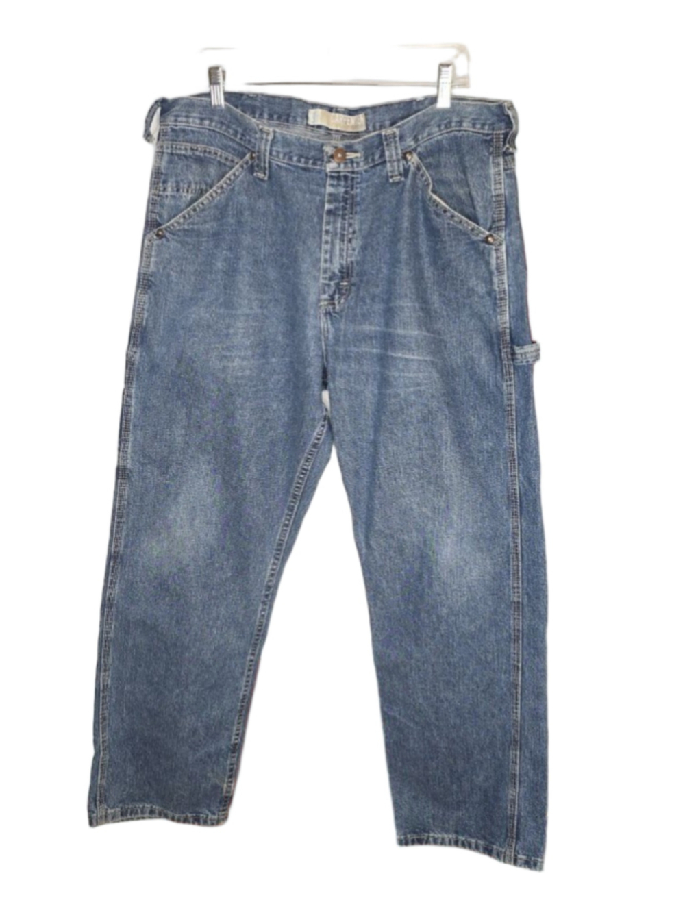 Lee Carpenter Jeans Mens 36x30 Blue Denim Loose Fit Workwear Utility Cotton
